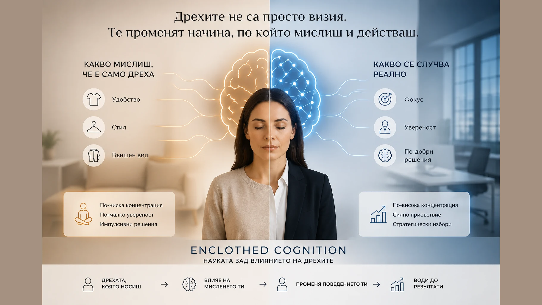 Enclothed Cognition: Как дрехите влияят на мисленето, поведението и бизнес резултатите ви